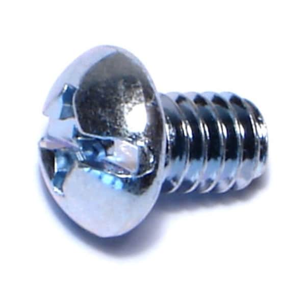 Midwest Fastener 1/4"-20 x 3/8 in Combination Phillips/Slotted Round Machine Screw, Zinc Plated Steel, 100 PK 07681
